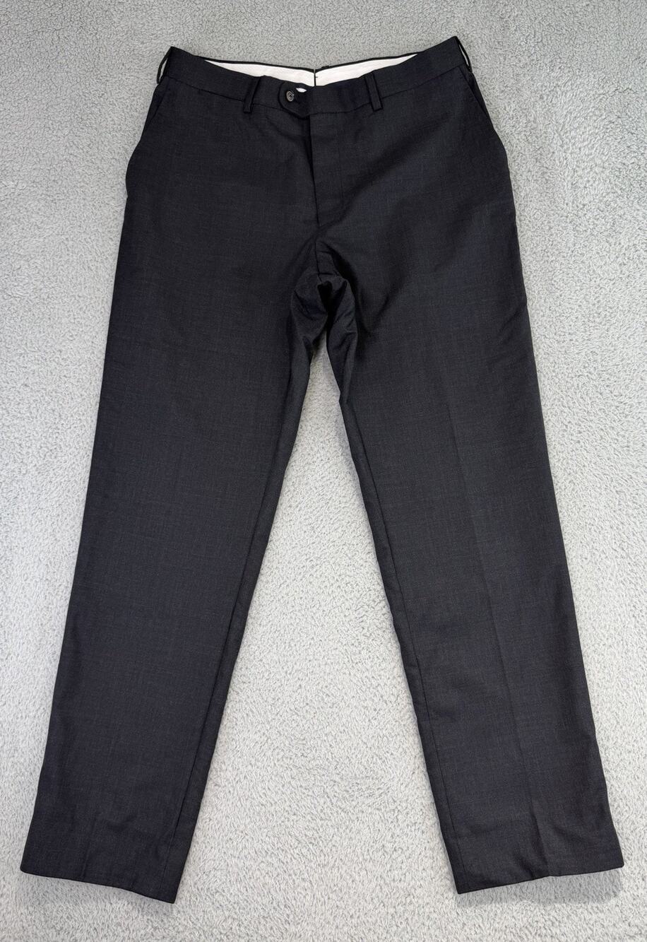 Suitsupply Brescia Dress Pants Mens 33x30 Gray Wool Vitale Barberis Canonico